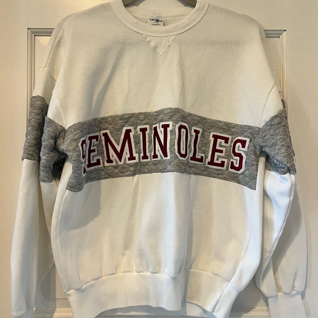 White And Gray Seminoles Men's Sweat Shirt